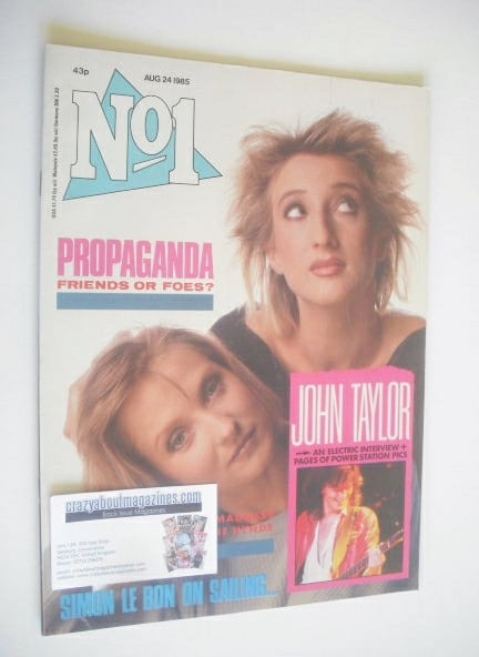 <!--1985-08-24-->No 1 Magazine - Propaganda cover (24 August 1985)