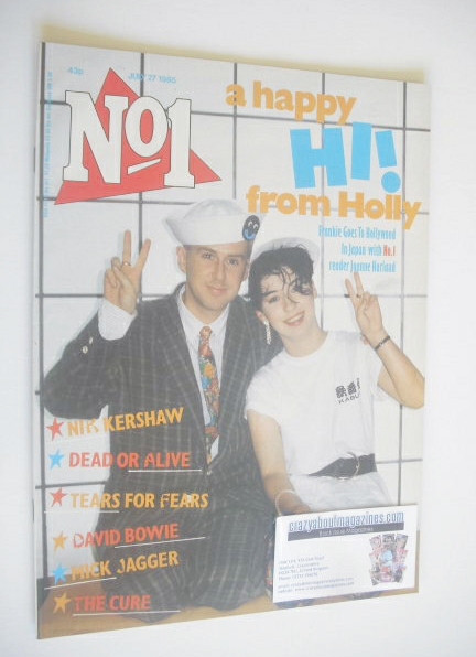 No 1 Magazine - Holly Johnson and Joanne Harland cover (27 July 1985)