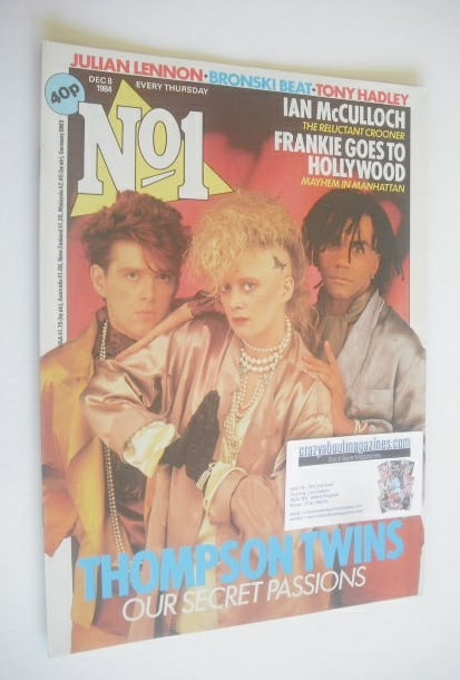 No 1 Magazine - The Thompson Twins cover (8 December 1984)