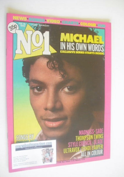 No 1 magazine - Michael Jackson cover (18 February 1984)