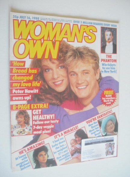 Woman's Own magazine - 16 July 1988 - Peter Howitt and Gilly Coman cover