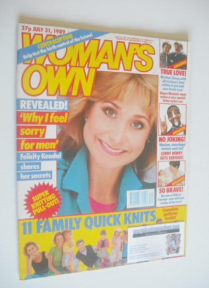 Woman's Own magazine - 31 July 1989 - Felicity Kendal cover