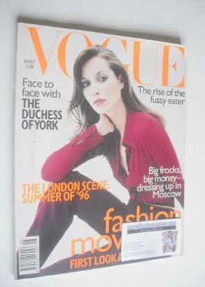 <!--1996-08-->British Vogue magazine - August 1996 - Christy Turlington cov