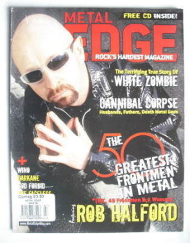Metal Edge magazine - Rob Halford cover (March 2009)