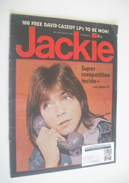 Jackie magazine - 6 May 1972 (Issue 435 - David Cassidy cover)