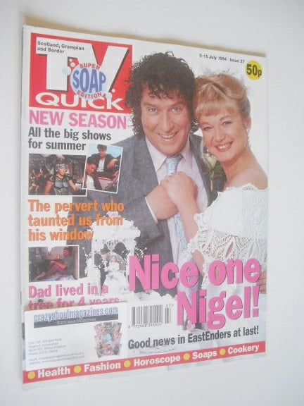 TV Quick magazine - Paul Bradley and Nicola Duffett cover (9-15 July 1994)