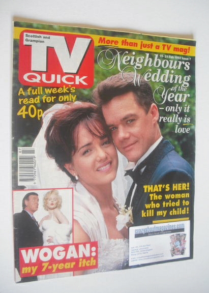 <!--1992-02-15-->TV Quick magazine - Stefan Dennis and Gayle Blakeney cover