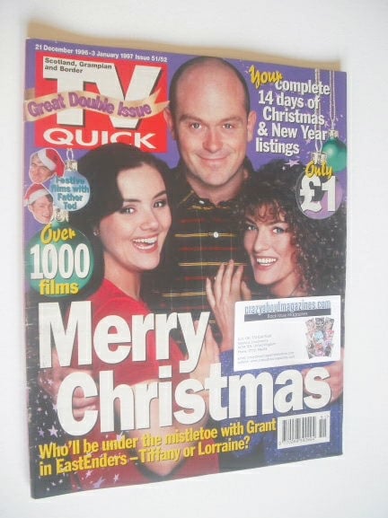 <!--1996-12-21-->TV Quick magazine - EastEnders Christmas cover (21 Decembe