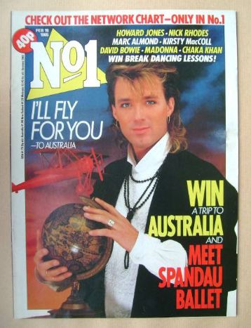 No 1 magazine - Martin Kemp cover (16 February 1985)