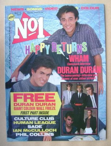 <!--1984-05-12-->No 1 magazine - Wham cover (12 May 1984)