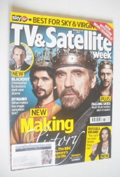 TV & Satellite Week magazine - Ben Whishaw, Tom Hiddleston and Jeremy Irons cover (30 June - 6 July 2012)