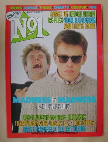 <!--1984-02-11-->No 1 magazine - Suggs cover (11 February 1984)