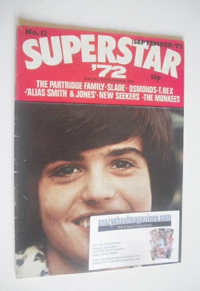 Superstar '72 magazine (September 1972 - No. 12 - Donny Osmond cover)