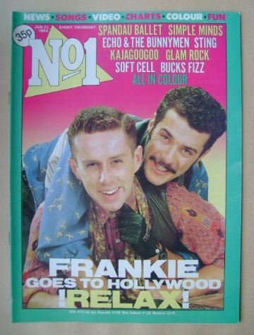 No 1 Magazine - Holly Johnson and Paul Rutherford cover (21 January 1984)