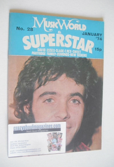 Music World & Superstar magazine (January 1974 - No. 28 - David Essex cover)