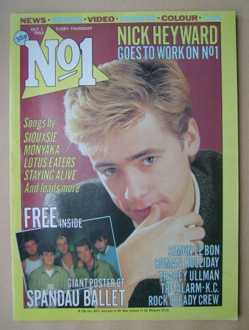 <!--1983-10-01-->No 1 magazine - Nick Heyward cover (1 October 1983)