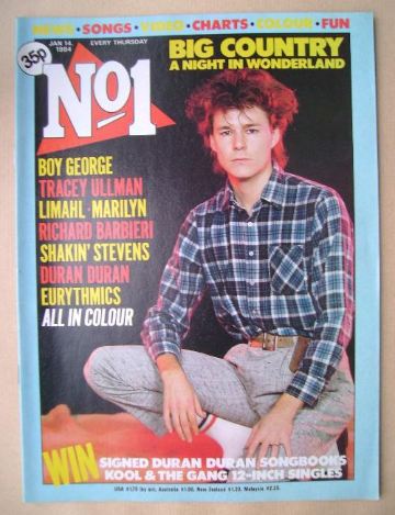 <!--1984-01-14-->No 1 Magazine - Stuart Adamson cover (14 January 1984)