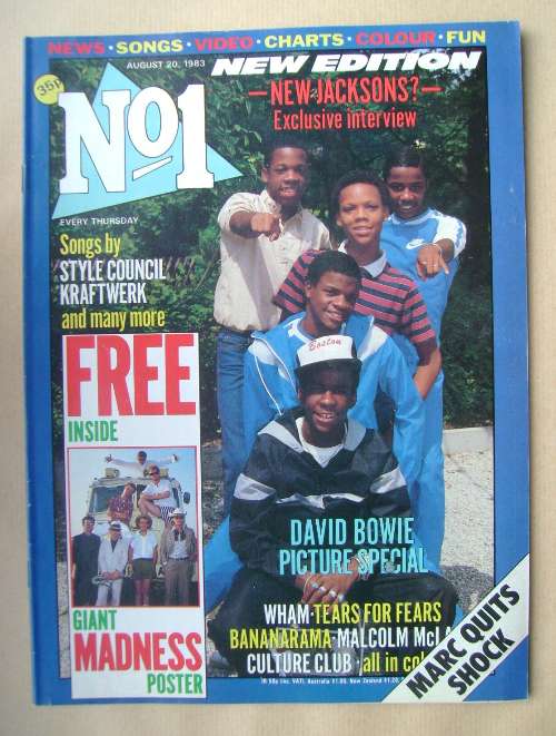 <!--1983-08-20-->No 1 magazine - New Edition cover (20 August 1983)