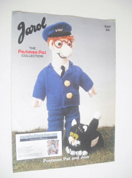 Postman Pat and Cat Jess Toy Knitting Pattern (Jarol E997)