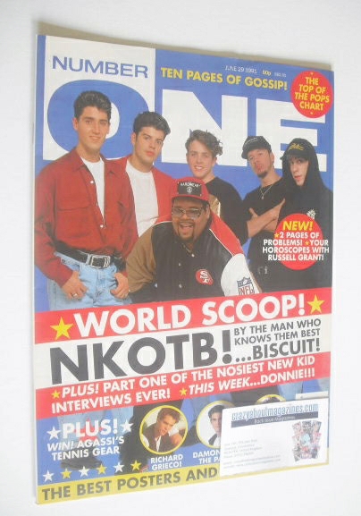 NUMBER ONE Magazine - New Kids On The Block cover (29 June 1991)