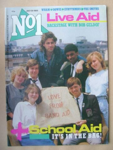 No 1 Magazine - Bob Geldof and School Aid cover (20 July 1985)