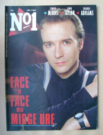 <!--1985-12-07-->No 1 Magazine - Midge Ure cover (7 December 1985)