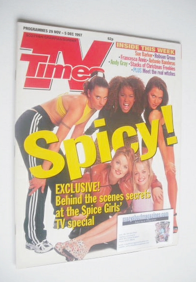 TV Times magazine - The Spice Girls cover (29 November - 5 December 1997)
