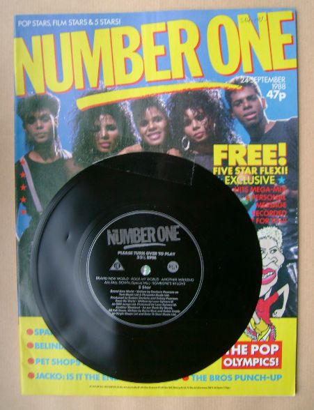 <!--1988-09-24-->NUMBER ONE Magazine - Five Star cover (24 September 1988)