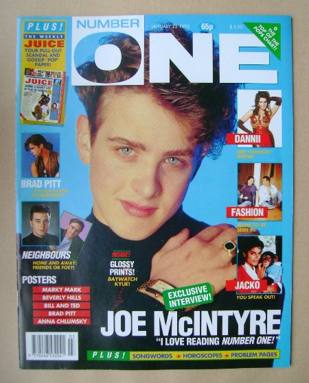 NUMBER ONE Magazine - Joe McIntyre cover (25 January 1992)