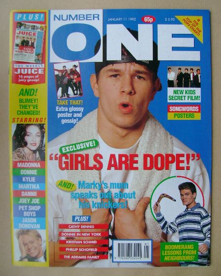 NUMBER ONE Magazine - Marky Mark cover (11 January 1992)