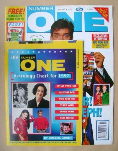 NUMBER ONE Magazine - Phillip Schofield cover (4 January 1992)