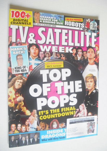 <!--2006-07-29-->TV&Satellite Week magazine - Top Of The Pops cover (29 Jul