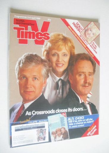 TV Times magazine - Crossroads cover (2-8 April 1988)