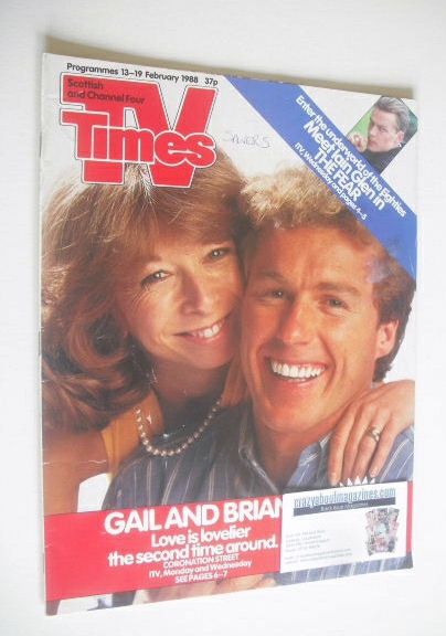 TV Times magazine - Helen Worth and Christopher Quinten cover (13-19 February 1988)