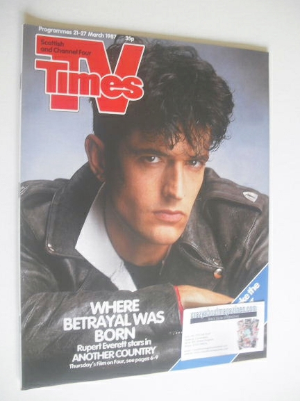 TV Times magazine - Rupert Everett cover (21-27 March 1987)