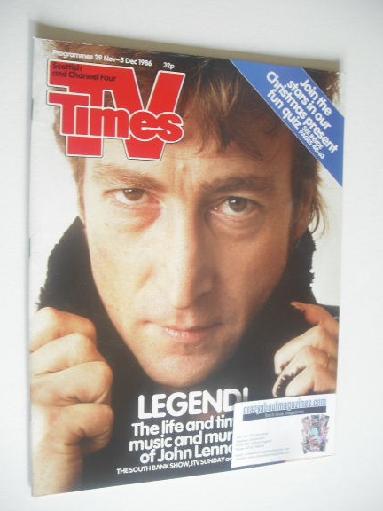 TV Times magazine - John Lennon cover (29 November - 5 December 1986)