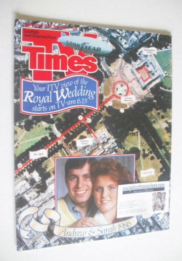 TV Times magazine - Prince Andrew and Sarah Ferguson cover (19-25 July 1986)