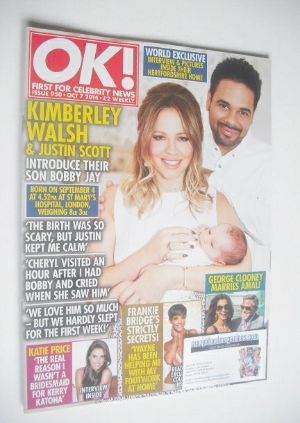 OK! magazine - Kimberley Walsh, Justin Scott and Bobby Jay cover (7 October 2014 - Issue 950)