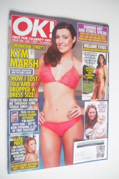 <!--2014-07-01-->OK! magazine - Kym Marsh cover (1 July 2014 - Issue 936)