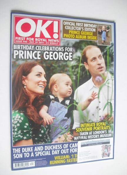 OK! magazine - Prince William, Kate and George cover (29 July 2014 - Issue 940)