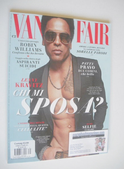 <!--2014-08-27-->Italian Vanity Fair magazine - Lenny Kravitz cover (27 Aug