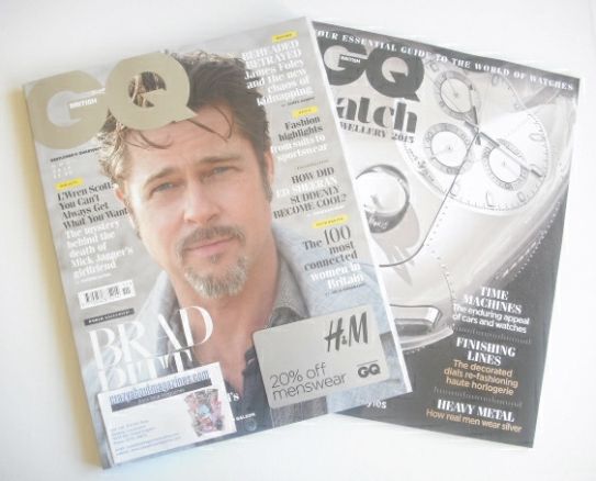 British GQ magazine - November 2014 - Brad Pitt cover