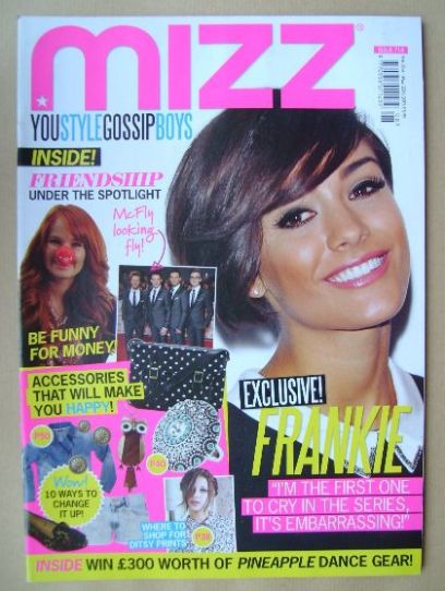 <!--2013-02-21-->MIZZ magazine - Frankie Sandford cover (21 February - 20 M