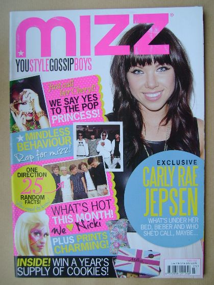 <!--2012-06-07-->MIZZ magazine - Carly Rae Jepsen cover (7 - 27 June 2012)