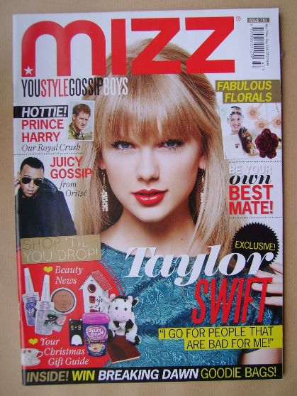 MIZZ magazine - Taylor Swift cover (22 November - 12 December 2012)