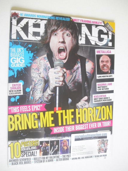 Kerrang magazine - Oli Sykes cover (7 May 2011 - Issue 1362)