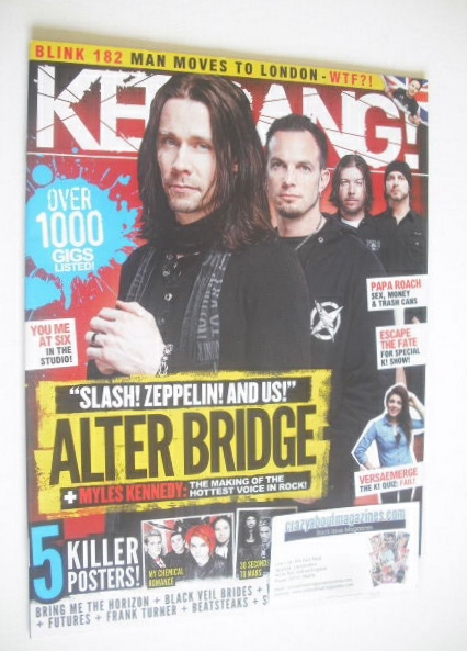 Kerrang magazine - Alter Bridge cover (14 May 2011 - Issue 1363)