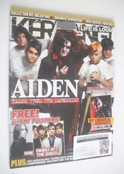 Kerrang magazine - Aiden cover (2 September 2006 - Issue 1123)