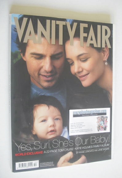 Vanity Fair magazine - Tom Cruise and Katie Holmes and Suri cover (October 2006)