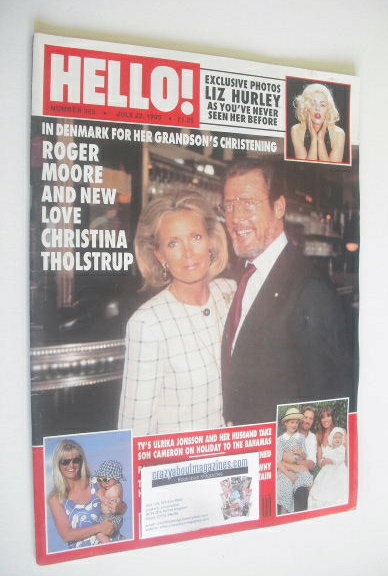 Hello! magazine - Roger Moore and Christina Tholstrup cover (22 July 1995 - Issue 365)